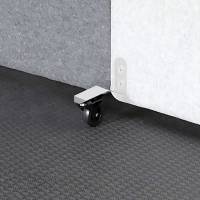 Fod med hjul til gulvsk&aelig;rm, 4 stk. Hvid