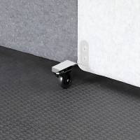 Fod med hjul til gulvsk&aelig;rm, 4 stk. Hvid