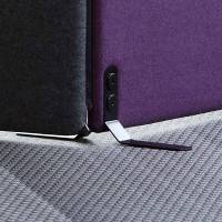 Fod til gulvsk&aelig;rm, 4 stk. Sort