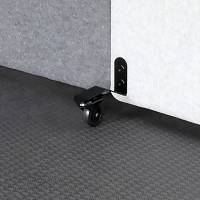 Fod med hjul til gulvsk&aelig;rm, 4 stk. Sort