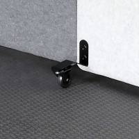 Fod med hjul til gulvsk&aelig;rm, 4 stk. Sort