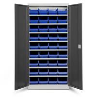 Opbevaringsskab ASPB Mod1 1980x980x570 Antracit d&oslash;r Bl&aring; kasse