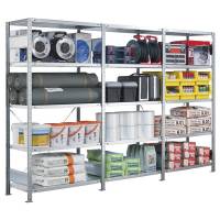 F&oslash;lgesektion Boltless lagerreol, rygkryds 2000x750x600 250 kg/hylde