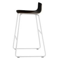 Barstol Cafe VII sort laminat på hvide stolben
