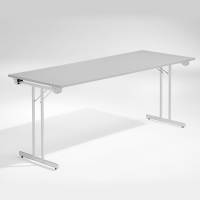 Bord Dinner, Lys gr&aring; 1800x800 mm, Alugr&aring;t understel