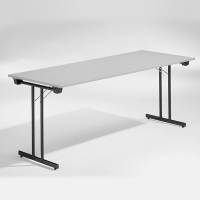 Bord Dinner, Lys gr&aring; 1800x800 mm, Sort understel