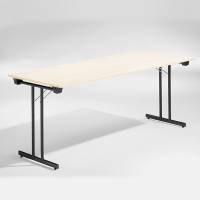 Bord Dinner, Birk 1800x800 mm, Sort understel