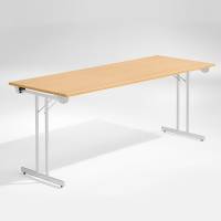 Bord Dinner, Bøk 1800x800 mm, Alugråt understel