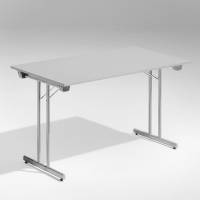 Bord Dinner, Lys gr&aring; 1200x800 mm, Alugr&aring;t understel