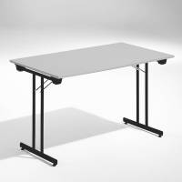 Bord Dinner, Lys gr&aring; 1200x800 mm, Sort understel
