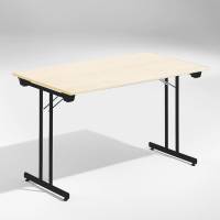 Bord Dinner, Birk 1200x800 mm, Sort understel