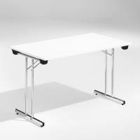 Bord Dinner, Hvid 1200x800 mm, Krom understel