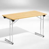 Konferencebord Kongress, Eg 1200x600 mm, Krom understel