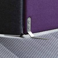 Fod til gulvsk&aelig;rm, 4 stk. Alugr&aring;