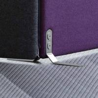 Fod til gulvsk&aelig;rm, 4 stk. Alugr&aring;