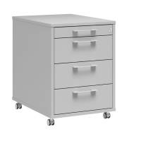 Skuffesektion DNA 4 skuffer, Lys gr&aring;