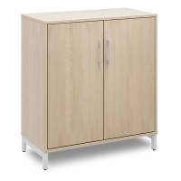 Kontorskab DNA, 800x890 mm, Eg/Alugr&aring; 2A4/2A4