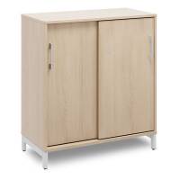 Kontorskab DNA, 800x890 mm, Eg/Alugr&aring; 2A4