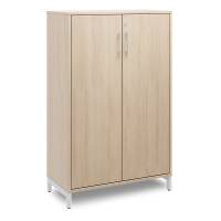 Kontorskab DNA, 800x1275 mm, Eg/Alugr&aring; 3A4