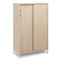 Kontorskab DNA, 800x1275 mm, Eg/Alugr&aring; 3A4