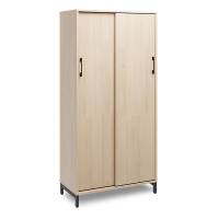 Kontorskab DNA, 800x1660 mm, Eg/Sort, skyded&oslash;r 4A4