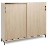 Kontorskab DNA, 1600x1275 mm, Eg/Sort, skyded&oslash;r 3A4