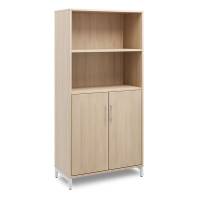 Kontorskab DNA, 800x1660 mm, Eg/Alugr&aring; 4A4/2A4