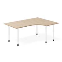 Skrivebord DNA, Eg 1600x1200mm H&oslash;jre I-ben/Hvid