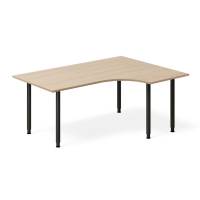 Skrivebord DNA, Eg 1600x1200mm H&oslash;jre I-ben/Sort