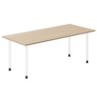 Skrivebord DNA, Eg 1800x800mm I-ben/Hvid