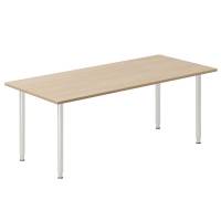 Skrivebord DNA, Eg 1800x800mm I-ben/Alugr&aring;