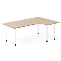 Skrivebord DNA, Eg 1800x1200mm H&oslash;jre I-ben/Hvid