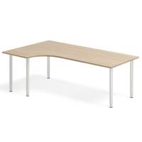 Skrivebord DNA, Eg 2000x1200mm Venstre I-ben/Alugr&aring;