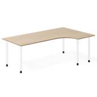 Skrivebord DNA, Eg 2000x1200mm H&oslash;jre I-ben/Hvid