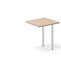 Skrivebord, tilbyg DNA Eg 600x600mm I-ben Alugr&aring;