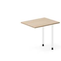 Skrivebord, tilbyg DNA Eg 800x600mm I-ben Hvid