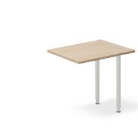 Skrivebord, tilbyg DNA Eg 800x600mm I-ben Alugr&aring;