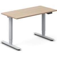 H&aelig;ve-s&aelig;nkebord DNA, Eg 1200x600mm 2-ben/Alugr&aring;