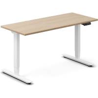 H&aelig;ve-s&aelig;nkebord DNA, Eg 1400x600mm 2-ben/Hvid