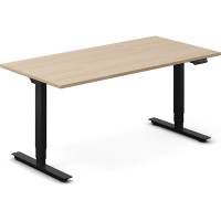 H&aelig;ve-s&aelig;nkebord DNA, Eg 1600x800mm 2-ben/Sort