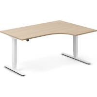 H&aelig;ve-s&aelig;nkebord DNA, Eg 1600x1200mm H&oslash;jre 2-ben/Hvid