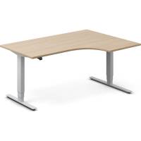 H&aelig;ve-s&aelig;nkebord DNA, Eg 1600x1200mm H&oslash;jre 2-ben/Alugr&aring;