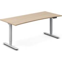 H&aelig;ve-s&aelig;nkebord DNA, Eg 1800x800mm Bue 2-ben/Alug&aring;