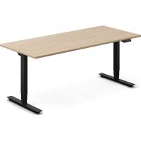 H&aelig;ve-s&aelig;nkebord DNA, Eg 1800x800mm 2-ben/Sort