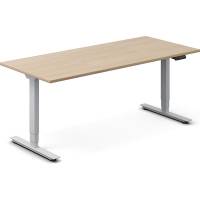 H&aelig;ve-s&aelig;nkebord DNA, Eg 1800x800mm 2-ben/Alugr&aring;