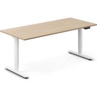H&aelig;ve-s&aelig;nkebord DNA, Eg 1800x800mm 2-ben/Hvid