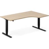 H&aelig;ve-s&aelig;nkebord DNA, Eg 1800x1200mm H&oslash;jre 2-ben/Sort