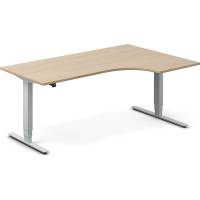 H&aelig;ve-s&aelig;nkebord DNA, Eg 1800x1200mm H&oslash;jre 2-ben/Alugr&aring;