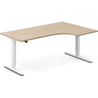 H&aelig;ve-s&aelig;nkebord DNA, Eg 1800x1200mm H&oslash;jre 2-ben/Hvid