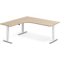 H&aelig;ve-s&aelig;nkebord DNA, Eg 1800x1800mm Venstre 3-ben/Hvid